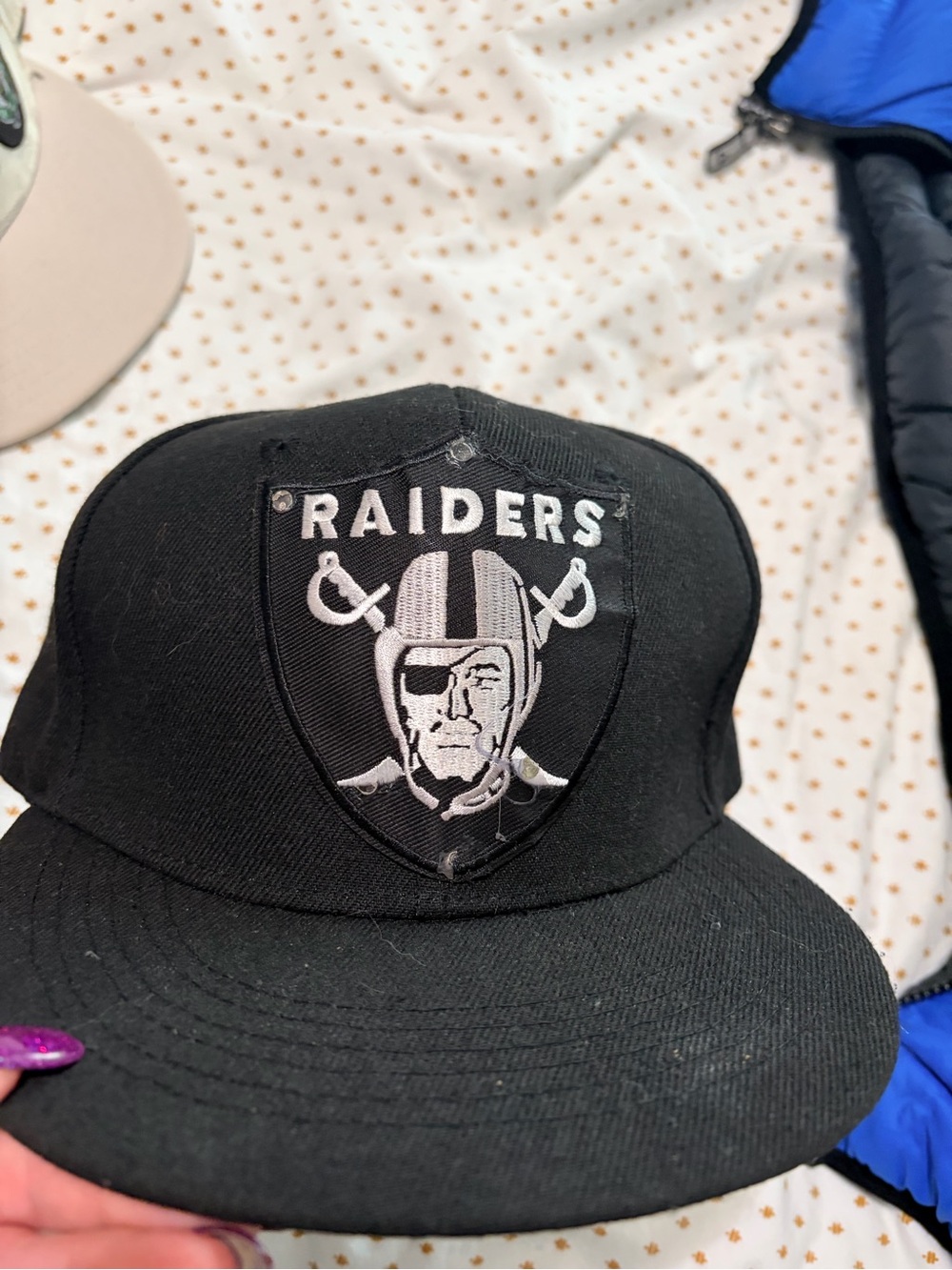 Black Raiders Patch Baseball Cap - Classic Team Style